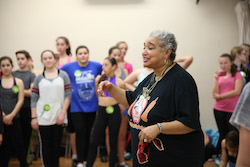 Dianne Walker in class. Photo courtesy of The Big Apple Tap Festival.