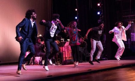 Jason Samuels-Smith, Joseph Webb, Dormeshia Sumbry-Edwards, Derick J Grant and Omar Edwards. Photo by Stark Photo Productions.