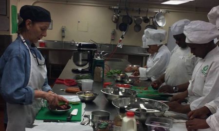 Patricia Williams in the kitchen. Photo courtesy of 10 Chairs NYC.