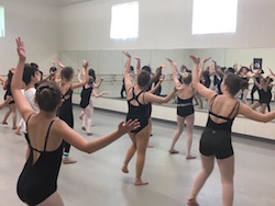 Michelle West leading a Broadway Connection class. Photo courtesy of Broadway Connection.
