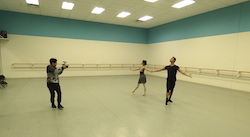 Atlanta Ballet dancers and Videographer AJ Paug. Photo by Allison Gupton.