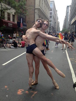 Billy Blanken and J Ryan Carroll at the NYC Pride Parade. Photo courtesy of Blanken.