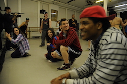 Derek Mitchell with hip hop faculty at Steps on Broadway. Photo by Eduardo Patino.