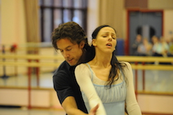 Matthew Lawrence and Gaylene Lawrence in rehearsal for 'Romeo and Juliet'. Photo courtesy of Lawrence.