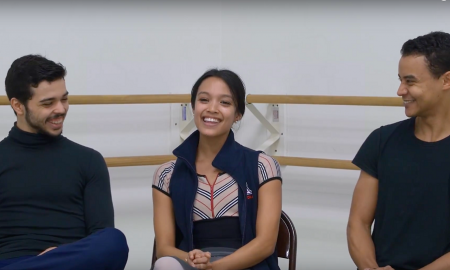 Atlanta Ballet dancers being interviewed