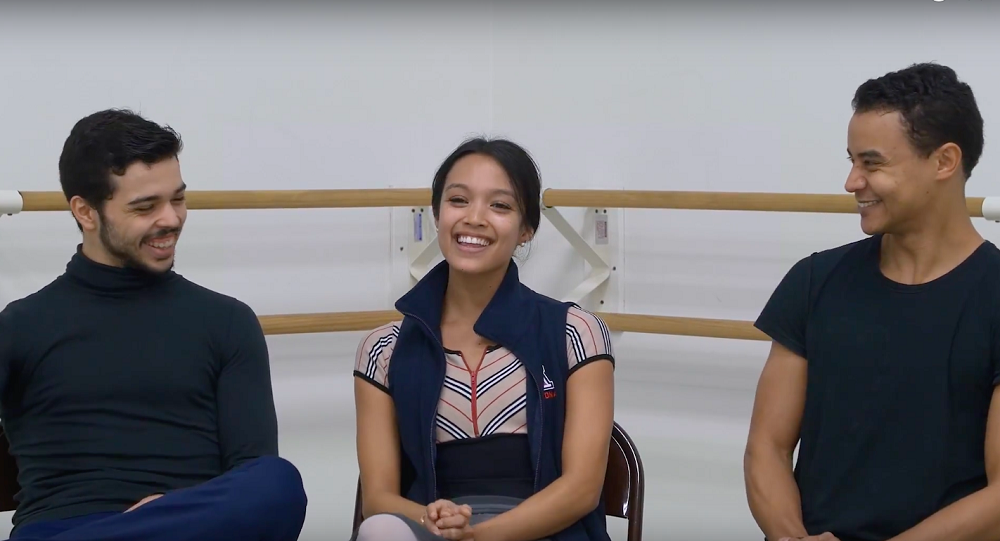 Atlanta Ballet dancers being interviewed