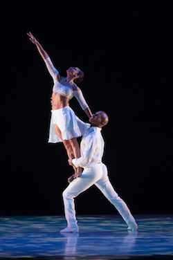 Alvin Ailey American Dance Theater's Linda Celeste Sims and Glenn Allen Sims in David Parsons' 'Shining Star'. Photo by Christopher Duggan.