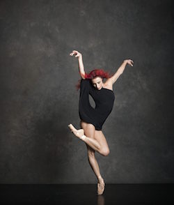 Les Ballets Jazz de Montréal's Céline Cassone. Photo by Ken Browar and Deborah Ory.