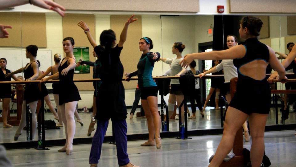 Noriko Hara teaching an Elon College Dance Program master class. Photo by Jen Guy Metcalf.