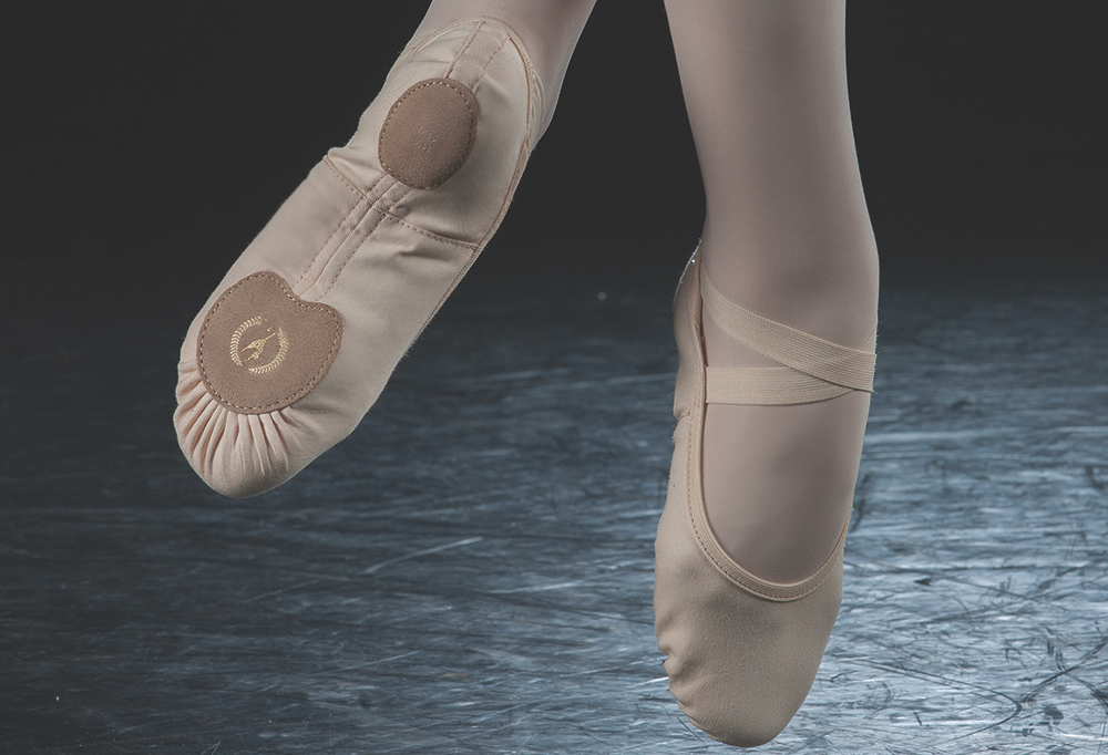 Eurotard's Assemblé Split Sole Ballet Shoe. Photography by Richard Calmes.
