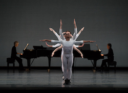 Lawrence Rines and Boston Ballet in Justin Peck's 'In Creases'. Photo by Rosalie O'Connor, courtesy of Boston Ballet.