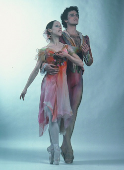 Francesca Corkle and Greg Huffman in Joffrey's 'Remembrances'. Photo by Herb Migdoll.