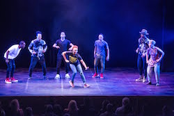 Robin Sanders (center) and cast in 'Love Heals All Wounds'. Photo by Tim Salaz.