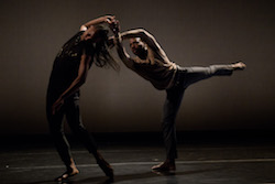 A.I.M. dancers Catherine Ellis Kirk and Jeremy Jae Neal in Bebe Miller's 'Habits of Attraction'. Photo by Ian Douglas.