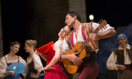 Pacific Northwest Ballet Principal Dancers Lindsi Dec and Karel Cruz in Alexei Ratmansky’s 'Don Quixote'. Photo by Angela Sterling.