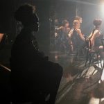 Shamicka Benn watching Cell Block Tango scene backstage at 'Chicago'. Photo by Dance Captain Christophe Caballero.