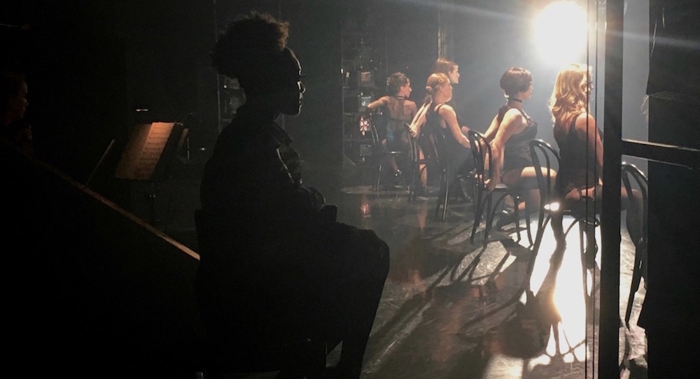 Shamicka Benn watching Cell Block Tango scene backstage at 'Chicago'. Photo by Dance Captain Christophe Caballero.