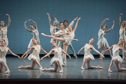 Boston Ballet in George Balanchine's 'Chaconne'. © The George Balanchine Trust. Photo by Liza Voll; courtesy of Boston Ballet.