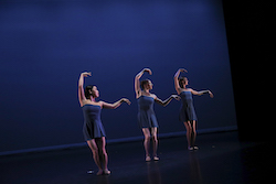 MinSeon Kim, Laura Di Orio and Katie Martin-Lohiya in Lydia Johnson Dance's 'What Counts'. Photo by Travis Magee.