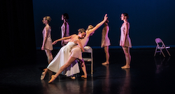 Katie Martin-Lohiya, Sara Spangler with Company in 'This, and my heart beside...'. Photo by Dmitry Beryozkin.