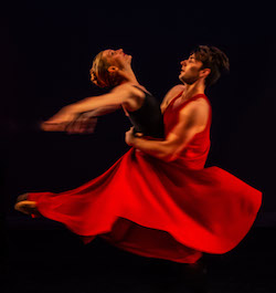 Katie Martin-Lohiya and Daniel Pigliavento in Lydia Johnson Dance's 'Undercurrent'. Photo by Dmitry Beryozkin.