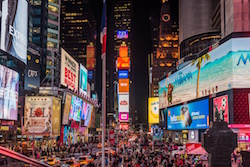 New York City's Times Square.