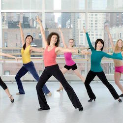 Sue Samuels' jazz dance class. Photo courtesy of Samuels.