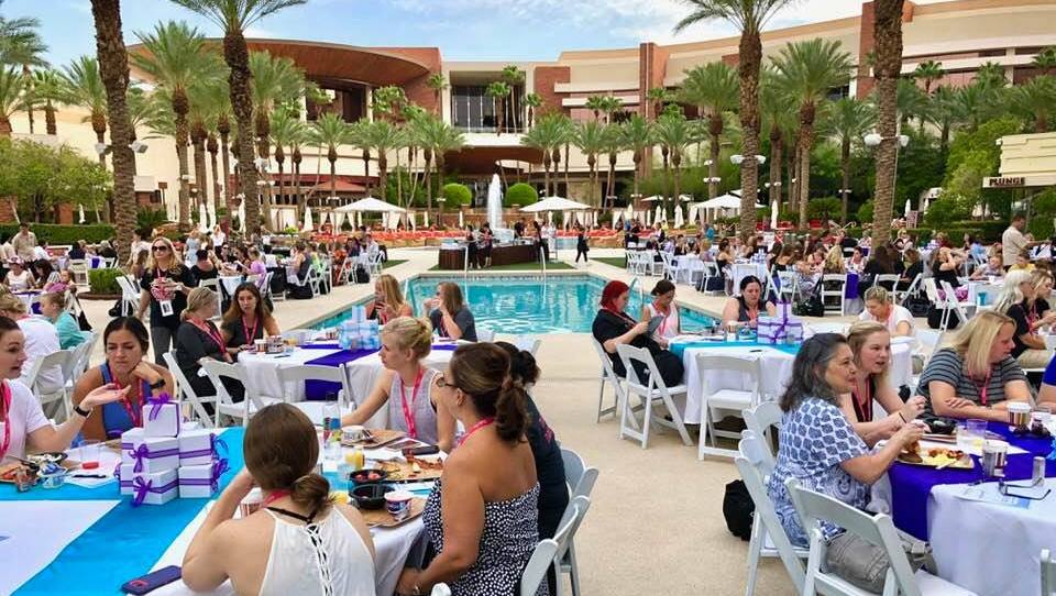 Poolside breakfast at Dance Teacher Web. Photo by DTW.