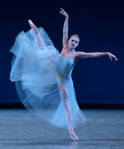 Sara Mearns in George Balanchine's 'Serenade'. Photo by Paul Kolnik, for NYCB.