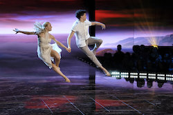 'World of Dance' The Cut competitors Charity and Andres. Photo by Justin Lubin/NBC.