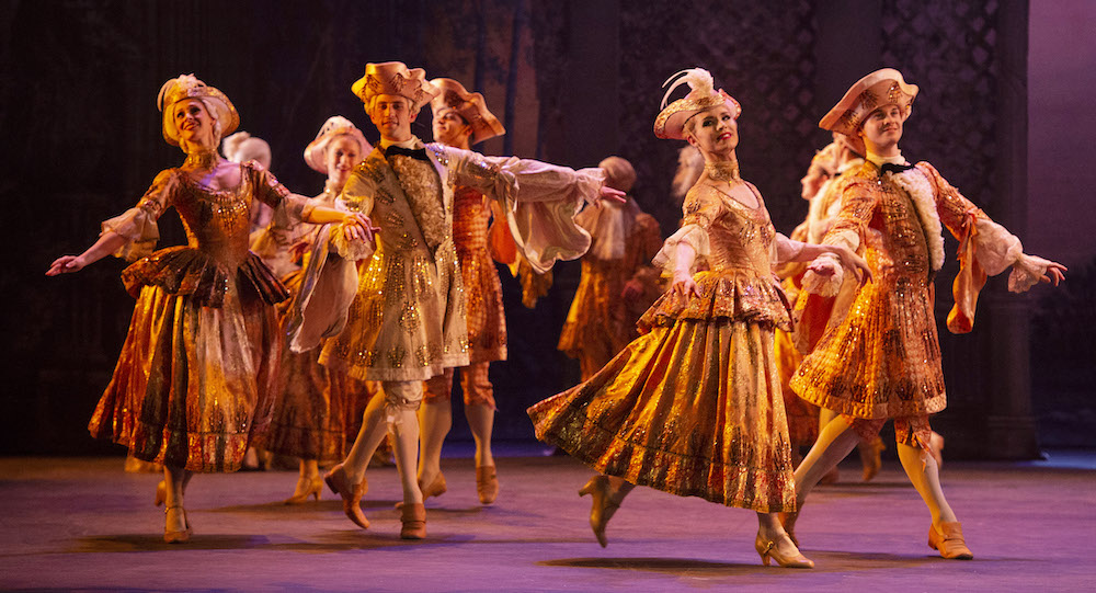 Chase Johnsey (second from right) in English National Ballet's 'The Sleeping Beauty'. Photo by Elliot Franks.