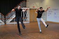 Parker Esse in rehearsal with Corbin Bleu. Photo courtesy of Arena Stage.