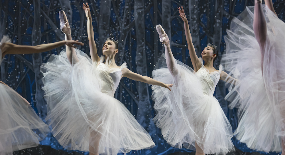 Abigail Merlis and Kathryn McDonald in Mikko Nissinen's 'The Nutcracker'. Photo by Liza Voll, courtesy of Boston Ballet.