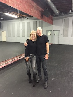 Marguerite Derricks with Patrick Stewart. Photo courtesy of Derricks.