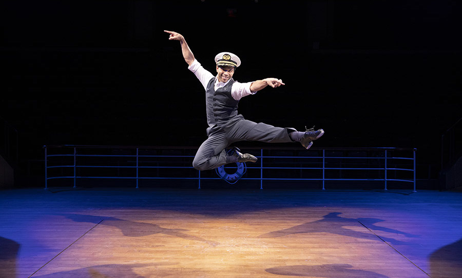 Corbin Bleu (Billy Crocker) in 'Anything Goes' at Arena Stage at the Mead Center for American Theater. Photo by Maria Baranova.