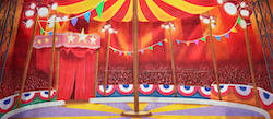 Grosh Backdrops and Drapery's 'Circus Tent Interior 2' backdrop.