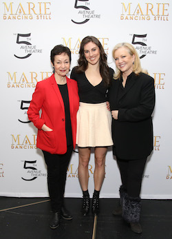 Lynn Ahrens, Tiler Peck and Susan Stroman. Photo by Walter McBride.