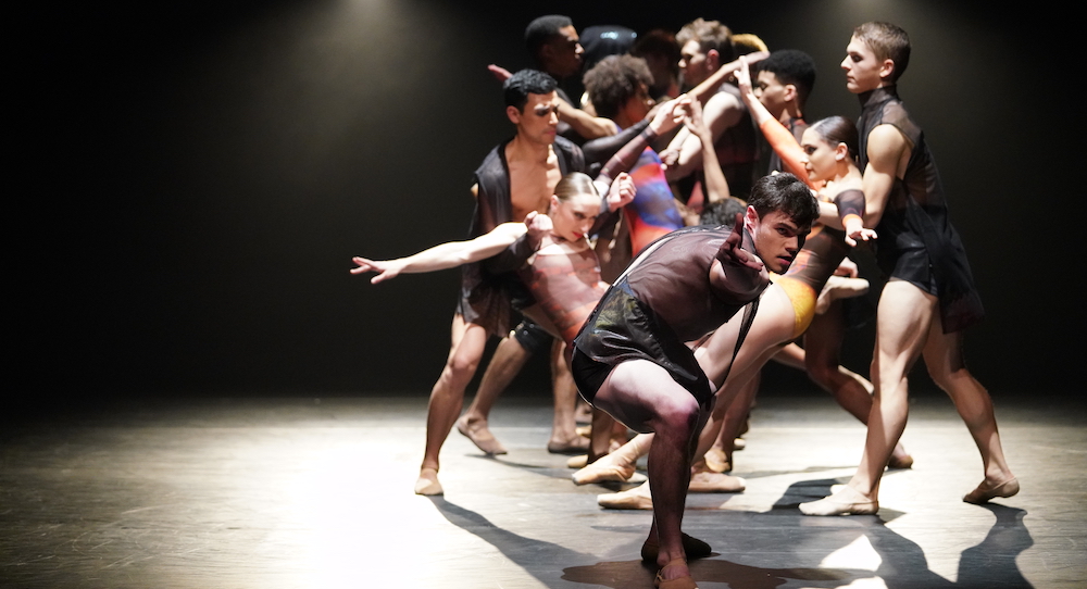 Tim Stickney and the company of Complexions in 'Woke'. Photo by Justin Chao.