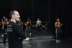 Dante Puleio in rehearsal for 'The Traitor' at University of Florida.