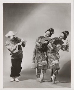 George Li, Gloria Vauges and Janice Mitoff in Tea from George Balanchine’s 'The Nutcracker', 1954. Photo by Frederick Melton.