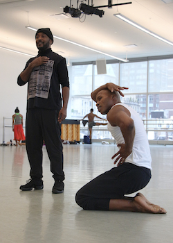 Jeroboam Bozeman and Darrell G. Moultrie in rehearsal for 'Ounce of Faith'. Photo by Nicole Tintle.