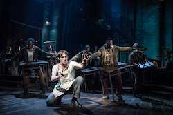 Reeve Carney and the Broadway cast of 'Hadestown'. Photo by Matthew Murphy.