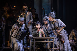 Eva Noblezada and the Broadway cast of 'Hadestown'. Photo by Matthew Murphy.