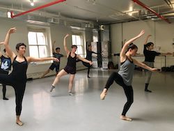 Bethany Mitchell teaching at NYC $5 Community Ballet.