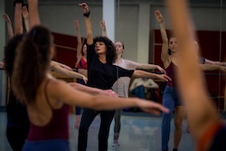 Martine Mattox teaching at Paris Jazz Dance Festival. Photo by Tom Clark.