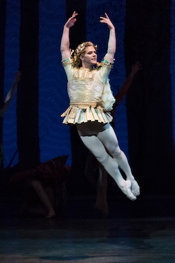 Daniel Ulbricht as Oberon in George Balanchine's 'A Midsummer Night's Dream'. Photo by Paul Kolnik.