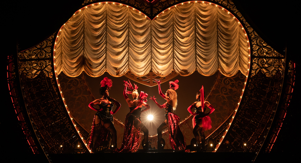 Jacqueline B. Arnold, Robyn Hurder, Holly James and Jeigh Madjus in 'Moulin Rouge! The Musical'. Photo by Matthew Murphy.