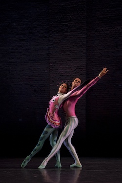 Romany Pajdak and Joseph Sissens in Kenneth MacMillan's 'Elite Syncopations'. Photo by Maria Baranova.