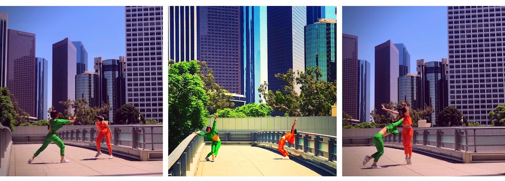 Dance artists filming at LA Center Studios. Photo by Zoe Rappaport.