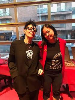 Elizabeth Streb and Christine Chen at SLAM. Photo by Cynthia Wang.